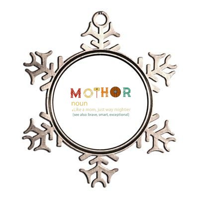 Mothor Like Mom Just Way Mightier Funny MotherS Day Metallic Star Ornament