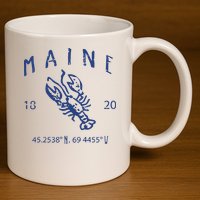 Maine Lobster 11oz C Handle Ceramic Mug