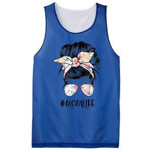 Mom Life Messy Hair Bun Mothers Day Cool Gift Mesh Reversible Basketball Jersey Tank