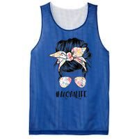 Mom Life Messy Hair Bun Mothers Day Cool Gift Mesh Reversible Basketball Jersey Tank