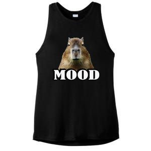 Meme Lover Mood Capybara Ladies PosiCharge Tri-Blend Wicking Tank