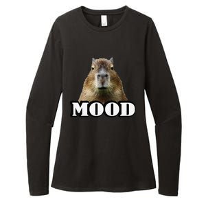 Meme Lover Mood Capybara Womens CVC Long Sleeve Shirt