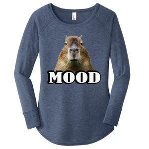 Meme Lover Mood Capybara Women's Perfect Tri Tunic Long Sleeve Shirt