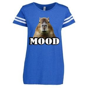 Meme Lover Mood Capybara Enza Ladies Jersey Football T-Shirt