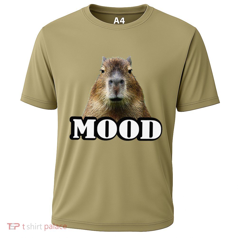 Meme Lover Mood Capybara Cooling Performance Crew T-Shirt