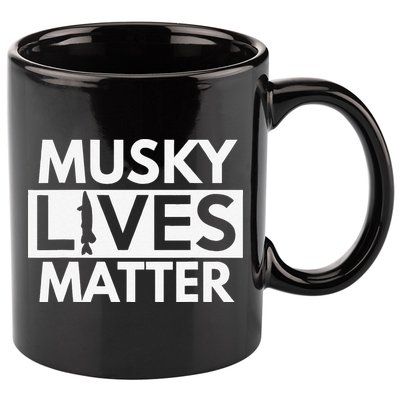 Musky Lives Matter Funny Muskie Fishing 11oz C Handle Ceramic Mug