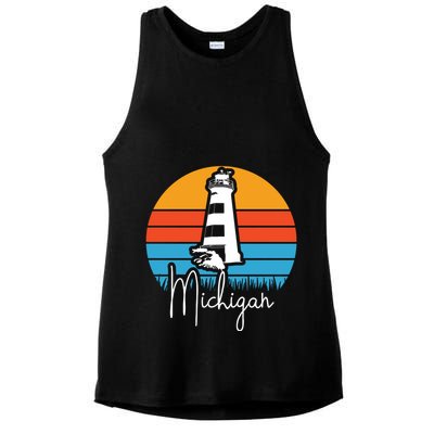 Michigan Lighthouse Ladies PosiCharge Tri-Blend Wicking Tank