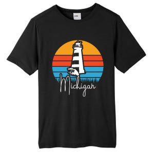 Michigan Lighthouse Tall Fusion ChromaSoft Performance T-Shirt