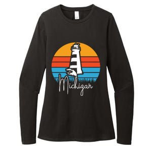 Michigan Lighthouse Womens CVC Long Sleeve Shirt