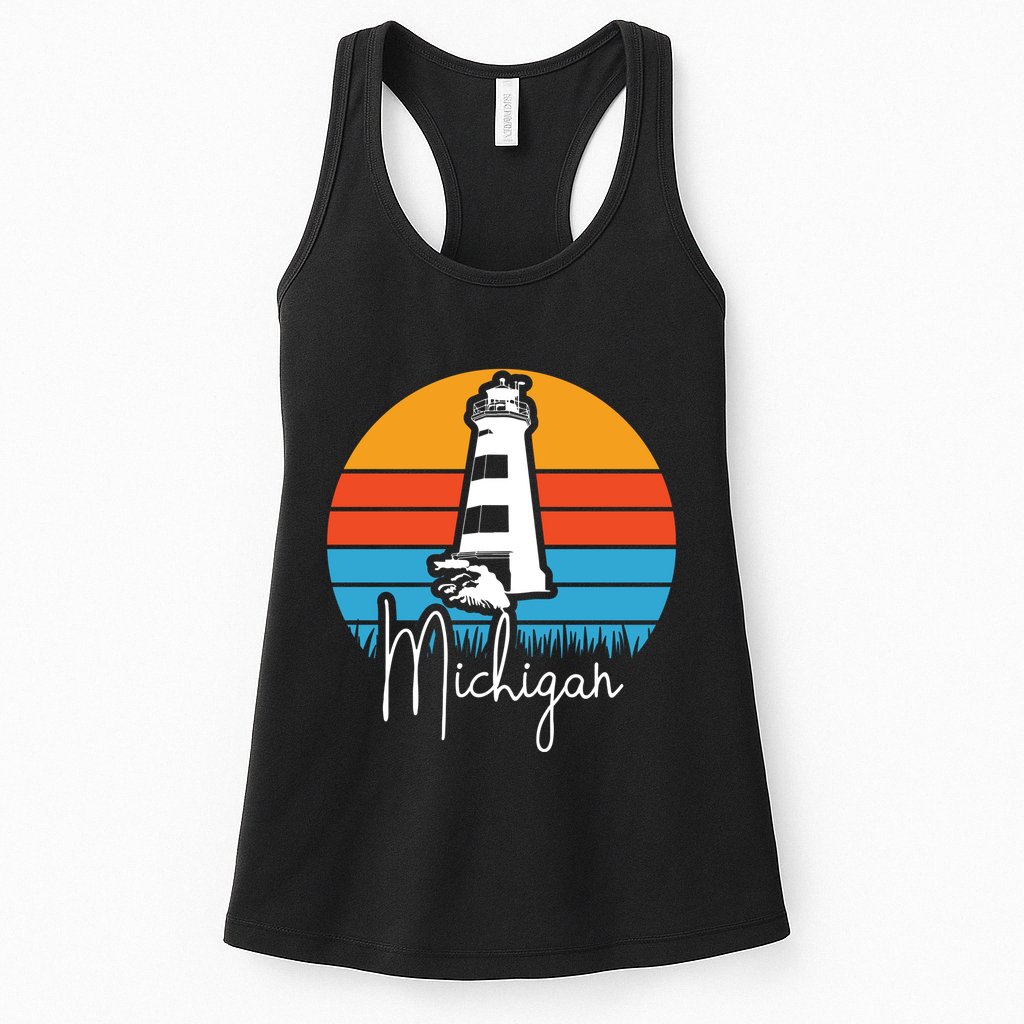 Michigan Lighthouse Womens Tank Top