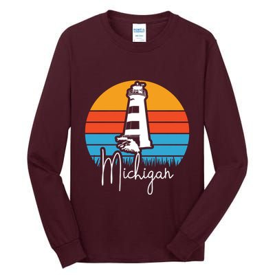 Michigan Lighthouse Tall Long Sleeve T-Shirt