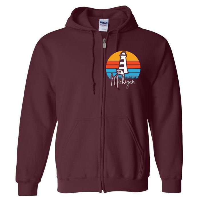 Michigan Lighthouse Full Zip Hoodie