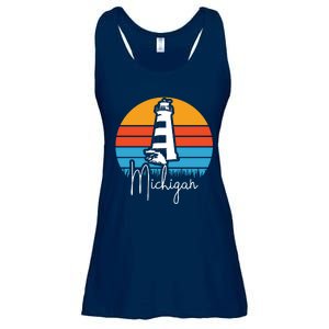 Michigan Lighthouse Ladies Essential Flowy Tank