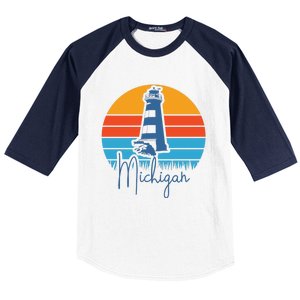 Michigan Lighthouse Baseball Sleeve Shirt