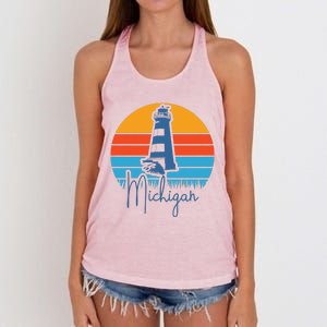 Michigan Lighthouse Women's Knotted Racerback Tank