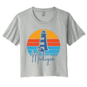 Michigan Lighthouse Women's Crop Top Tee