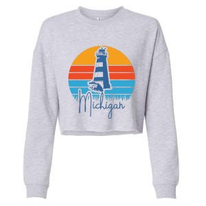 Michigan Lighthouse Cropped Pullover Crew