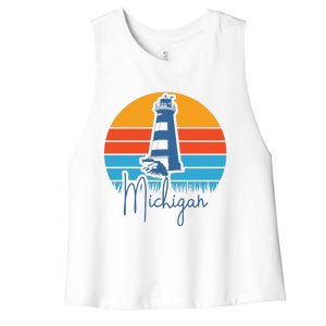 Michigan Lighthouse Women's Racerback Cropped Tank