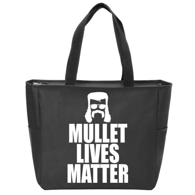 Mullet Lives Matter Zip Tote Bag