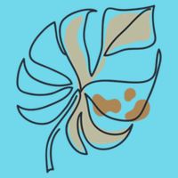 Monstera Leaf Monstera Deliciosa Cheese Plant Line Art Gift Kids T-Shirt