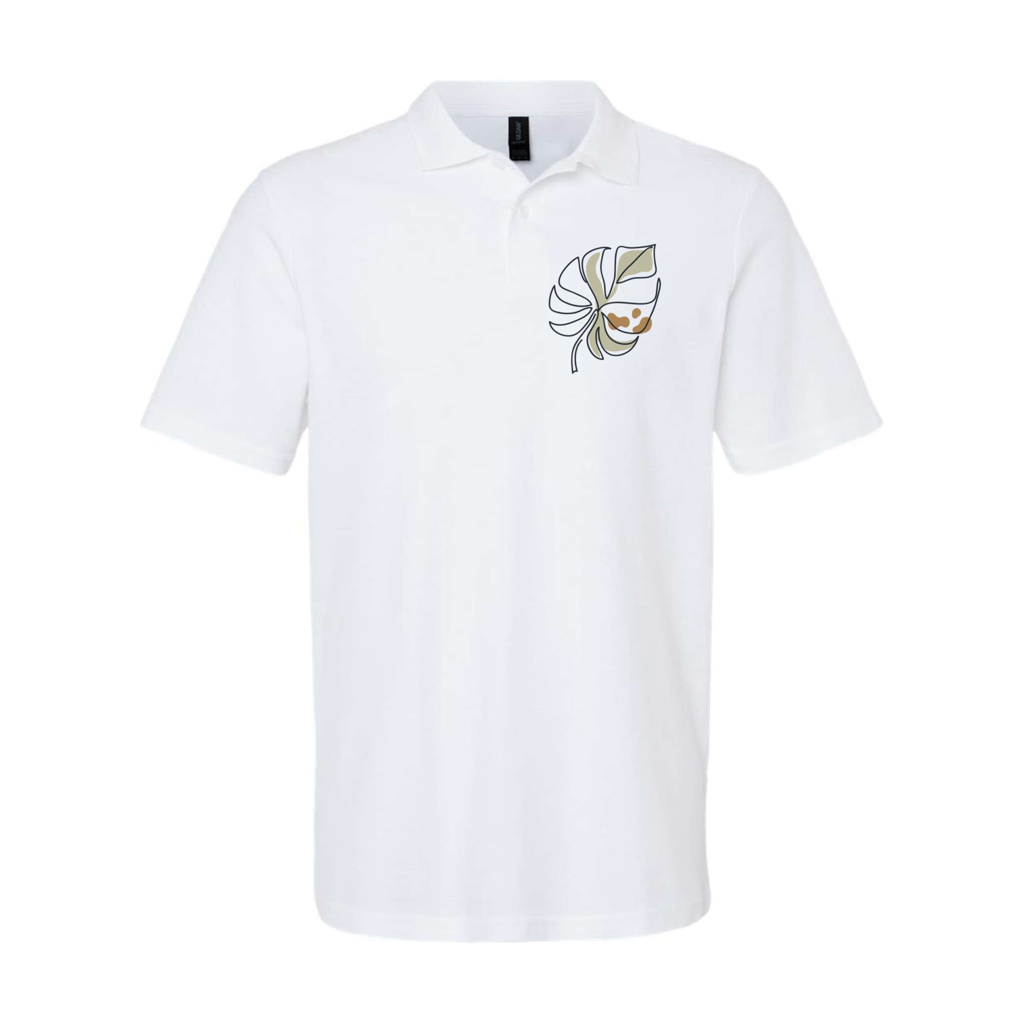Monstera Leaf Monstera Deliciosa Cheese Plant Line Art Gift Polo