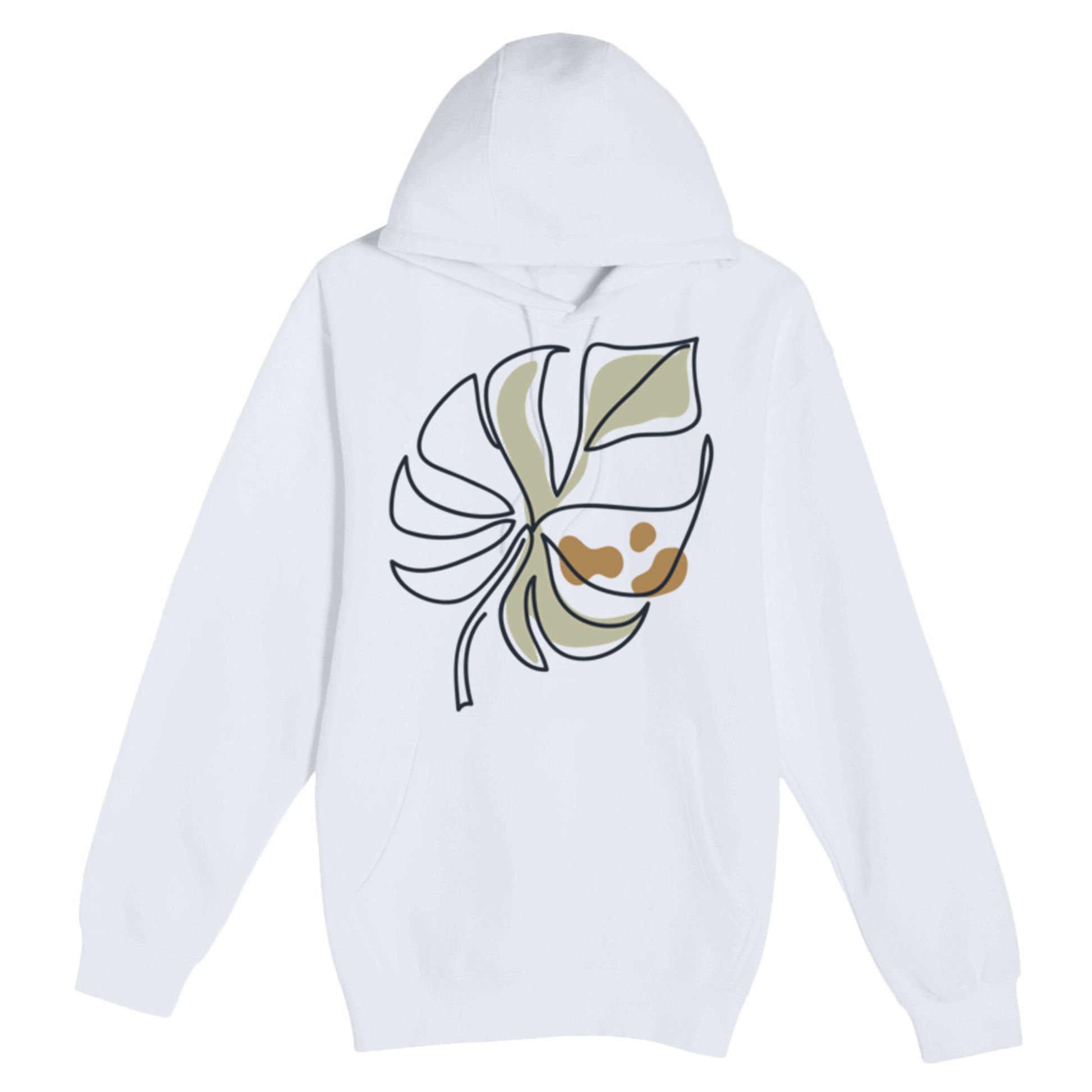 Monstera Leaf Monstera Deliciosa Cheese Plant Line Art Gift Premium Pullover Hoodie