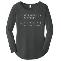 Music Literacy Matters Women's Perfect Tri Tunic Long Sleeve Shirt