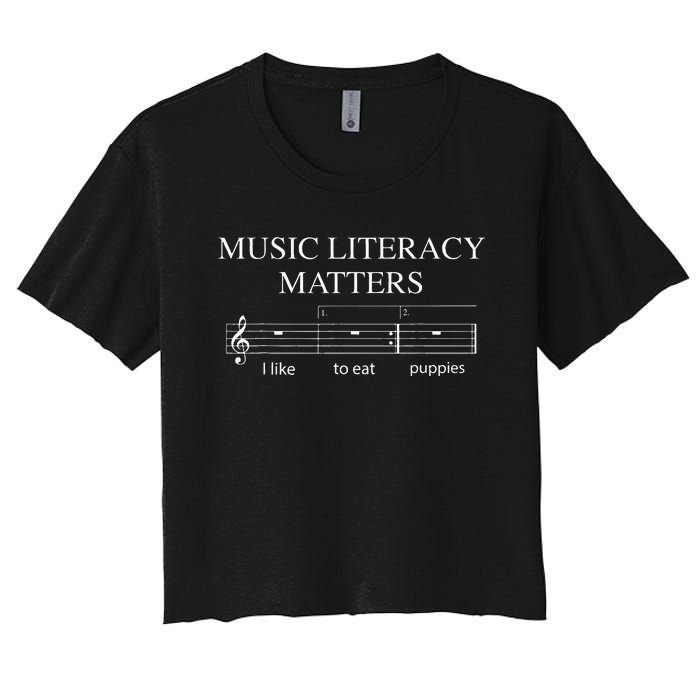 Music Literacy Matters Women's Crop Top Tee