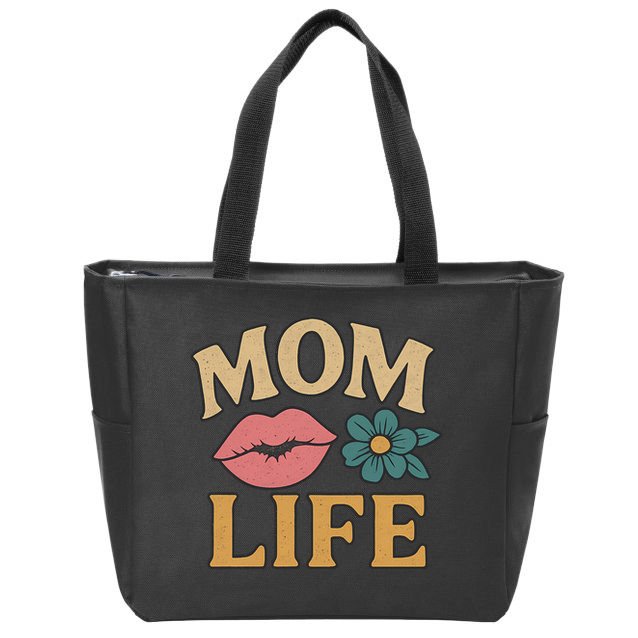 Mom Life Zip Tote Bag