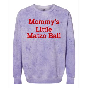 MommyS Little Matzo Ball Funny Colorblast Crewneck Sweatshirt