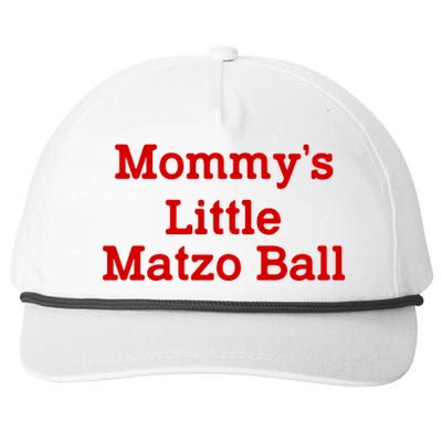 MommyS Little Matzo Ball Funny Snapback Five-Panel Rope Hat