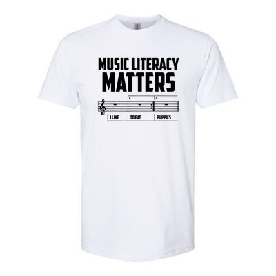 Music Literacy Matters I Like To Eat Puppies Softstyle® CVC T-Shirt