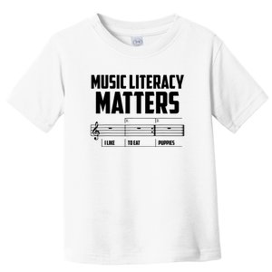 Music Literacy Matters I Like To Eat Puppies Toddler T-Shirt