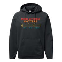 Music Literacy Matters I Like To Eat Puppies Funny Performance Fleece Hoodie