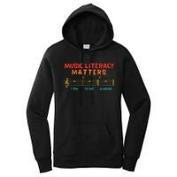 Music Literacy Matters I Like To Eat Puppies Funny Women's Pullover Hoodie