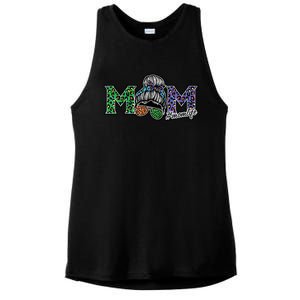 Mom Life Mothers Day Hair Bun Ladies PosiCharge Tri-Blend Wicking Tank