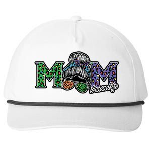 Mom Life Mothers Day Hair Bun Snapback Five-Panel Rope Hat