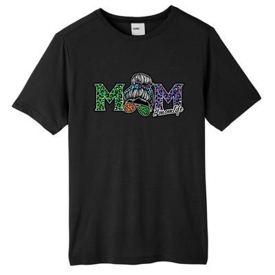 Mom Life Mothers Day Hair Bun Tall Fusion ChromaSoft Performance T-Shirt