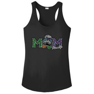 Mom Life Mothers Day Hair Bun Ladies PosiCharge Competitor Racerback Tank