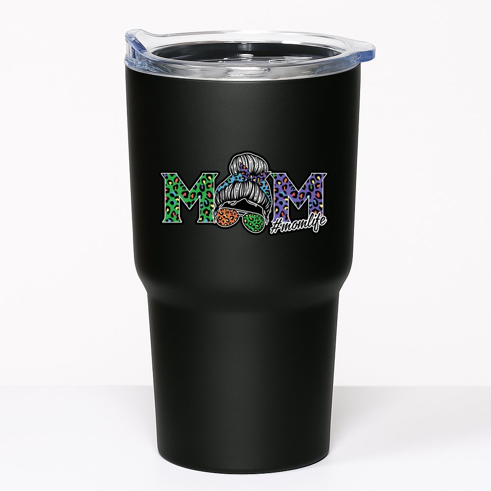 Mom Life Mothers Day Hair Bun Tumbler