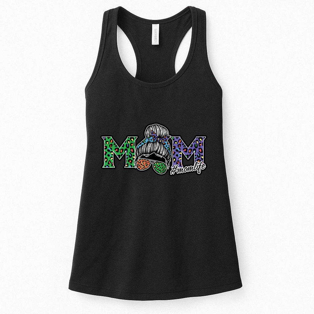 Mom Life Mothers Day Hair Bun Womens Tank Top