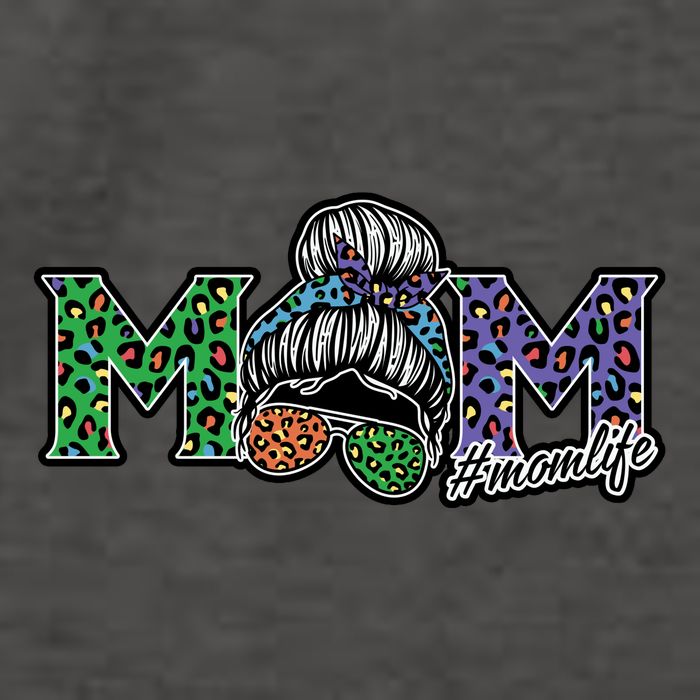 Mom Life Mothers Day Hair Bun Vector Backpack