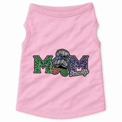 Mom Life Mothers Day Hair Bun Doggie Tank