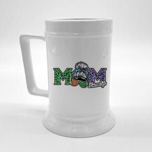 Mom Life Mothers Day Hair Bun Beer Stein