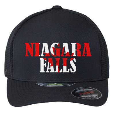 Maple Leaf Niagara Falls Canada Canadian Roots Canada Flag Flexfit Unipanel Trucker Cap