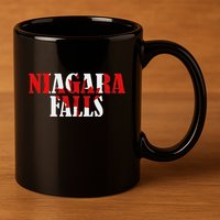 Maple Leaf Niagara Falls Canada Canadian Roots Canada Flag 11oz C Handle Ceramic Mug