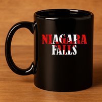 Maple Leaf Niagara Falls Canada Canadian Roots Canada Flag 11oz C Handle Ceramic Mug