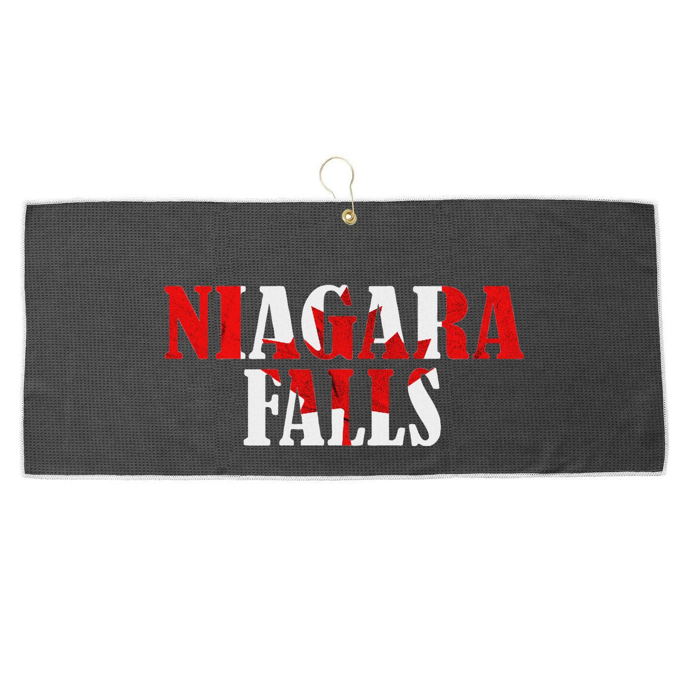 Maple Leaf Niagara Falls Canada Canadian Roots Canada Flag Large Microfiber Waffle Golf Towel