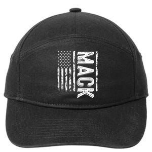 M.A.C.K Last Name Funny Surname Team Family 7-Panel Snapback Hat