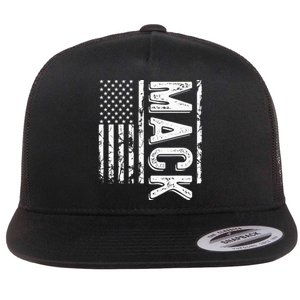 M.A.C.K Last Name Funny Surname Team Family Flat Bill Trucker Hat